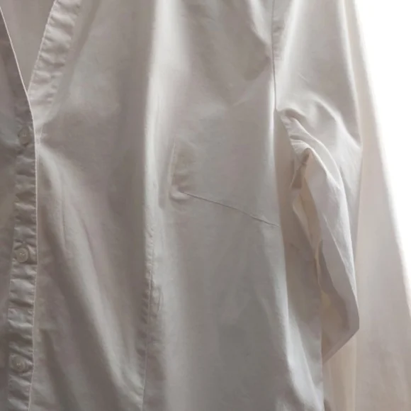 Cotton White Button Up Shirt Size 14 - Picture 2 of 8